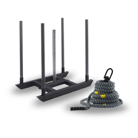 เครื่องดึงเลื่อนปรับน้ำหนัก HOMEFITTOOLS พร้อมเชือก ฝึก HYROX_0